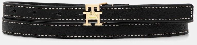 Kožený opasok Tommy Hilfiger čierna farba, AW0AW18275