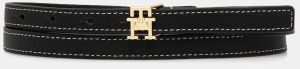 Kožený opasok Tommy Hilfiger čierna farba, AW0AW18275
