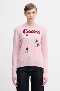 Vlnený sveter MC2 Saint Barth ružová farba, QUE0018