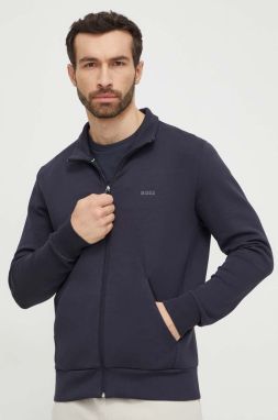 Mikina Boss Green Skaz pánska, tmavomodrá farba, jednofarebná, 50506152