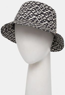 Bavlnený klobúk Tory Burch Prismatic T Monogram béžová farba, bavlnený, 162760