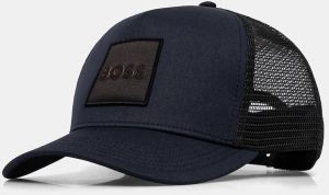 Šiltovka Boss Orange Elliot-PL tmavomodrá farba, s nášivkou, 50535622