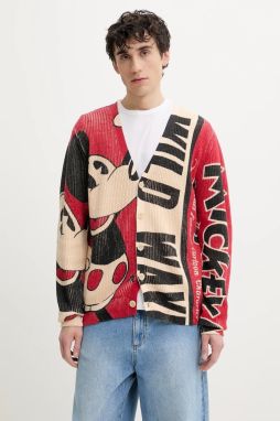 Kardigán Desigual WILD pánsky, béžová farba, 25SMJF07