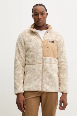 Obojstranná outdoorová mikina Columbia Winter Pass béžová farba, vzorovaná, 2135651