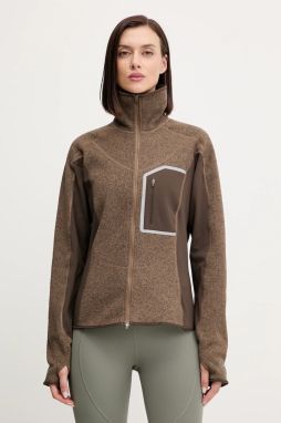 Tréningová mikina adidas by Stella McCartney Climawam Running zelená farba, vzorovaná, JM6049