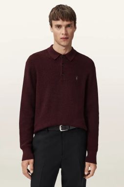 Sveter s prímesou vlny AllSaints ASPEN šedá farba, ľahký, M095KB