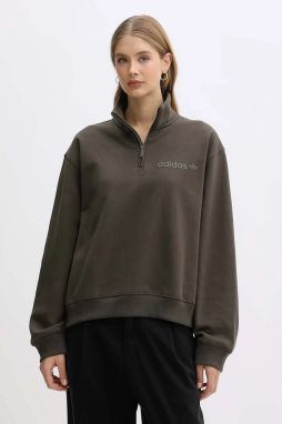 Mikina adidas Originals Essentials zelená farba, jednofarebná, JW1025