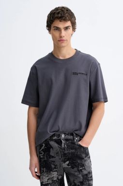 Bavlnené tričko Karl Lagerfeld Jeans pánske, šedá farba, jednofarebné, B1M17072