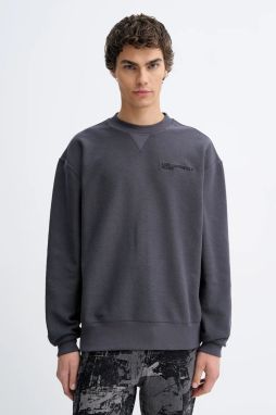 Bavlnená mikina Karl Lagerfeld Jeans šedá farba, jednofarebná, B1M20056