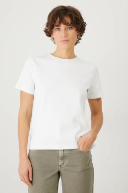 Bavlnené tričko Medicine dámske, biela farba