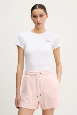 Tričko Guess Jeans dámske, biela farba, W5GP62 KA0H1