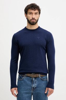 Vlnený sveter Barbour hnedá farba, MKN0345