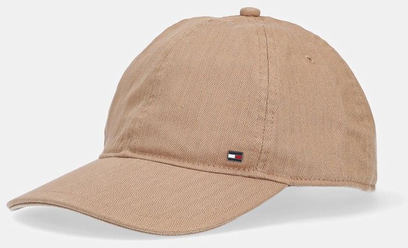 Bavlnená šiltovka Tommy Hilfiger hnedá farba, jednofarebná, AM0AM13006