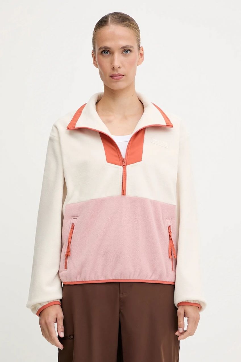 Športová mikina Columbia Sequoia Grove ružová farba, jednofarebná, 2085453