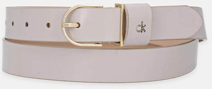 Kožený opasok Calvin Klein béžová farba, LV04F7039G