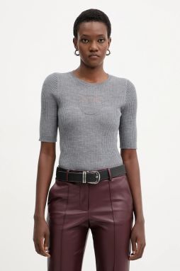 Vlnený sveter Pinko čierna farba, ľahké