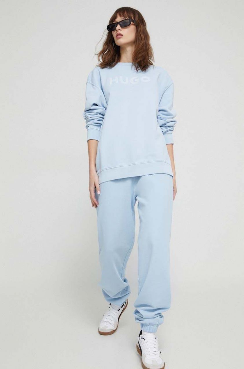 Bavlnená mikina HUGO dámska,s nášivkou,50512022