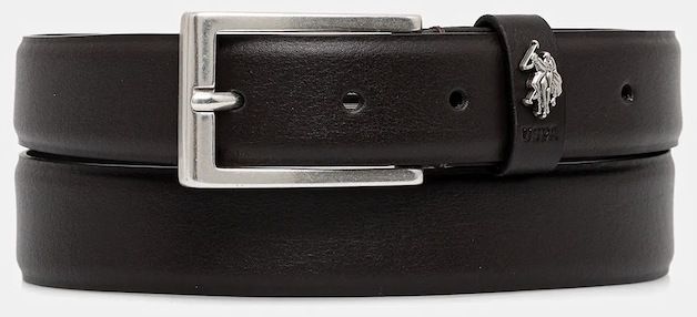 Kožený opasok U.S. Polo Assn. Hitchcock čierna farba, AIUH32375MHN