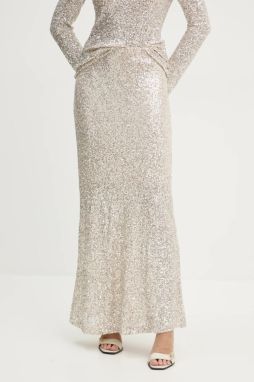 Sukňa Bruuns Bazaar strieborná farba, maxi, rovný strih, BBW4195