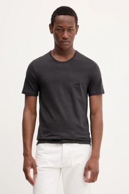 Bavlnené tričko BOSS 3-pak TShirtRN 3P Classic pánske, čierna farba, jednofarebné, 50532468
