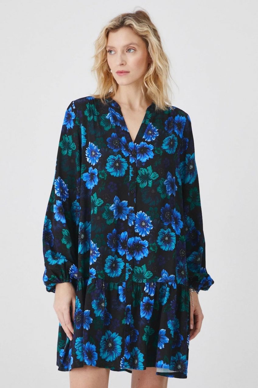 Šaty Medicine čierna farba, mini, oversize