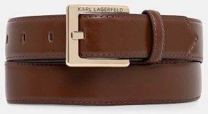 Kožený opasok Karl Lagerfeld čierna farba, A1W33147