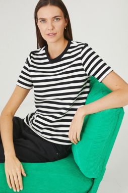 Bavlnené tričko Medicine dámske, čierna farba