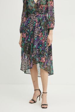 Sukňa Morgan JARY.F fialová farba, midi, áčkový strih, JARY.F