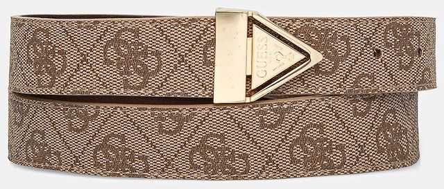 Obojstranný opasok Guess NOELLE dámsky, hnedá farba, BW9224 P5230