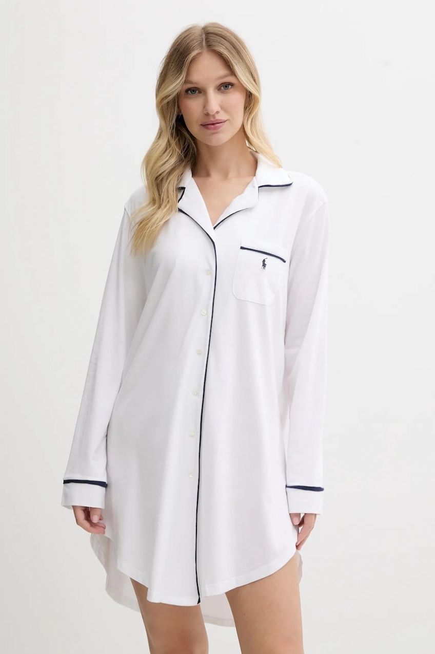 Nočná košeľa Polo Ralph Lauren biela farba, 4P0230