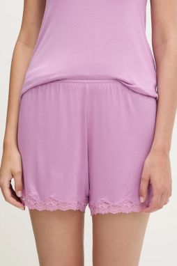 Pyžamové šortky United Colors of Benetton fialová farba, 3Z123900V