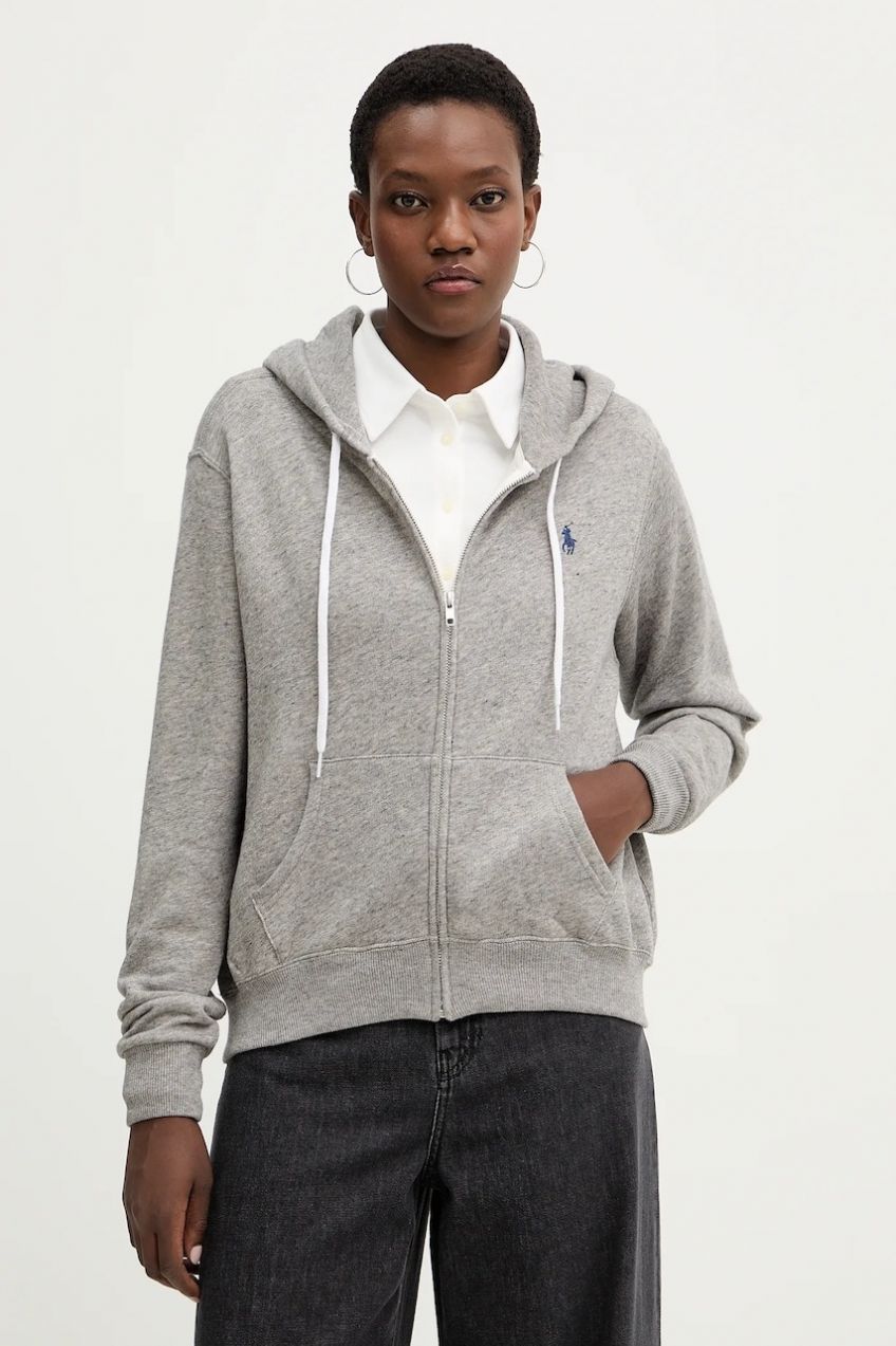 Mikina Polo Ralph Lauren tyrkysová farba, s kapucňou, jednofarebná, 211971693