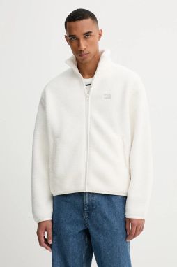 Mikina Tommy Jeans béžová farba, s nášivkou, DM0DM22078