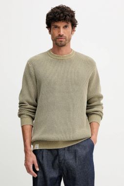 Bavlnený sveter Pepe Jeans zelená farba, teplý, PM7000022