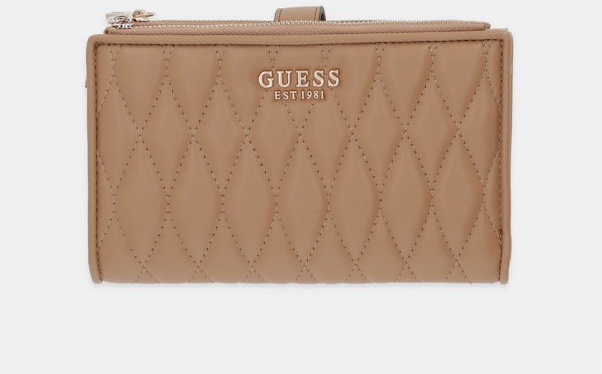 Peňaženka Guess VALLA dámska, hnedá farba, SWQG81 22157