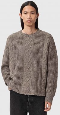 Sveter s prímesou vlny AllSaints béžová farba, M031KD