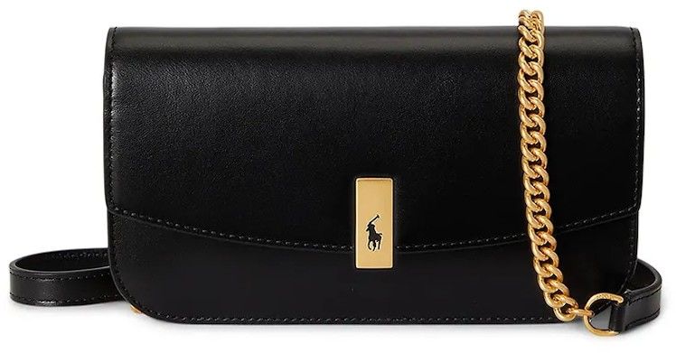 Kožená peňaženka Polo Ralph Lauren čierna farba, 427P04993