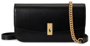 Kožená peňaženka Polo Ralph Lauren čierna farba, 427P04993