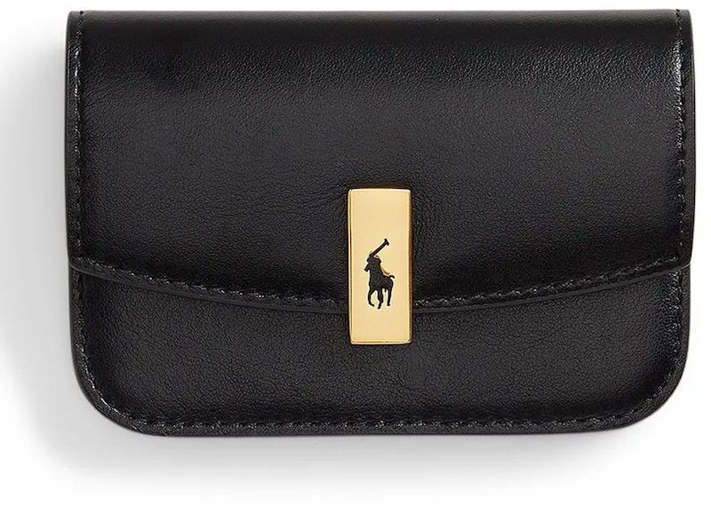 Kožená peňaženka Polo Ralph Lauren čierna farba, 427P04990