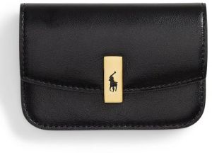 Kožená peňaženka Polo Ralph Lauren čierna farba, 427P04990