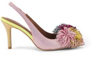 Semišové topánky chelsea Kurt Geiger London Pom Pom Sling ružová farba, 5385999209