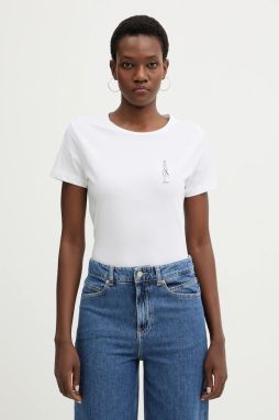 Bavlnené tričko BOSS Orange C Elove 1 C Elove 1 dámske, biela farba, 50556994