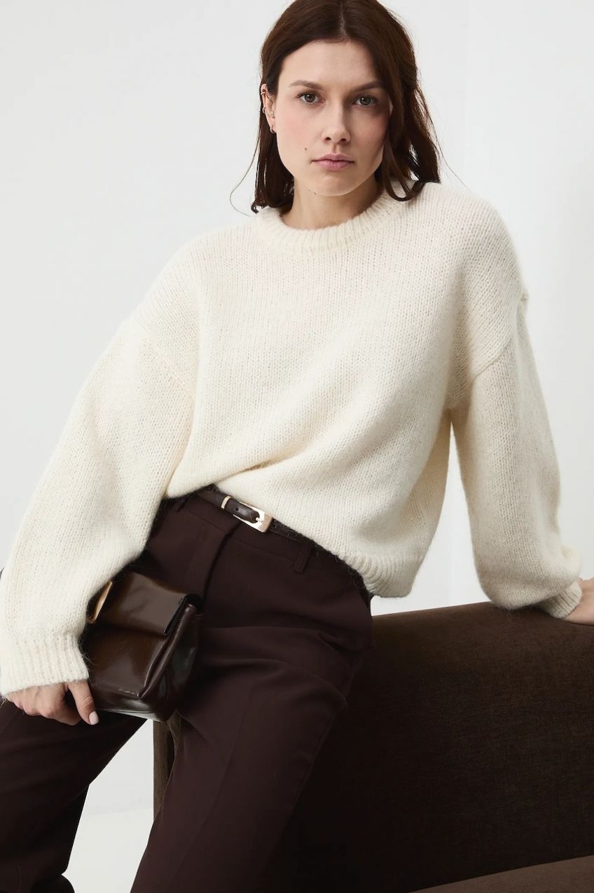 Sveter Medicine béžová farba, teplé