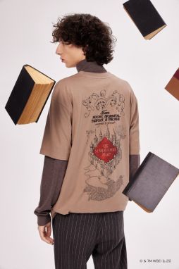 Bavlnené tričko Medicine pánske, béžová farba, s potlačou