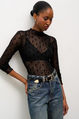 Blúzka Answear.LAB čierna farba, jednofarebná