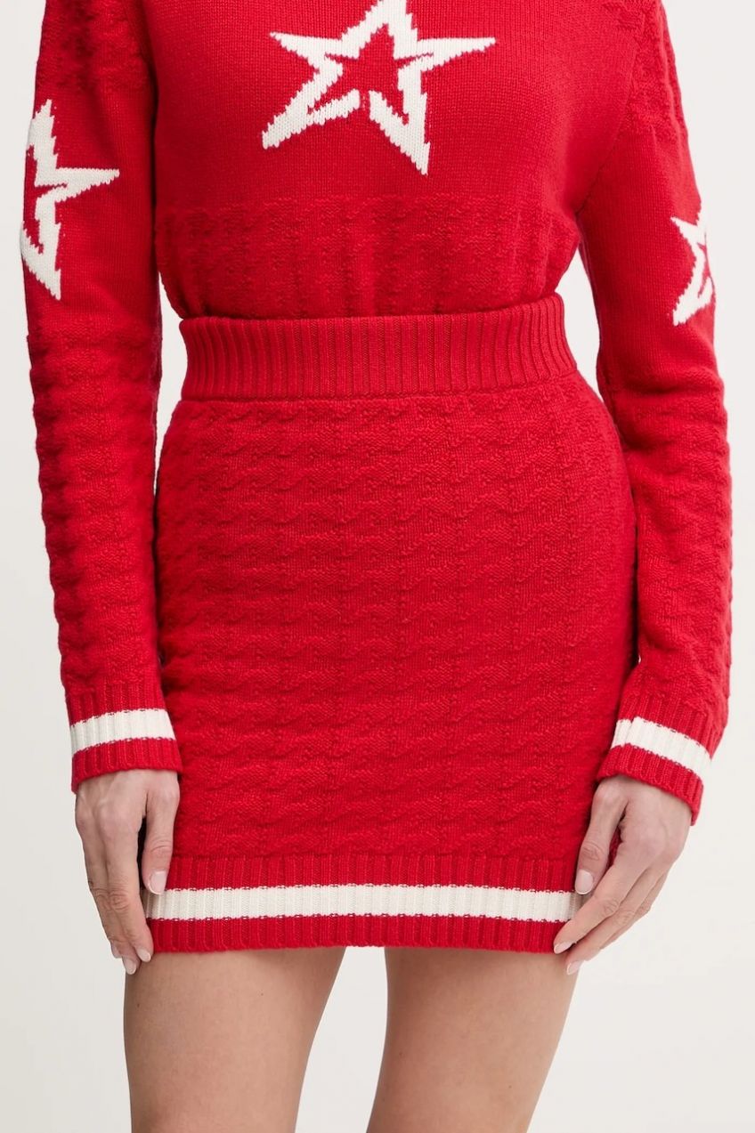 Športová sukňa Perfect Moment červená farba, mini, puzdrová, W3001262