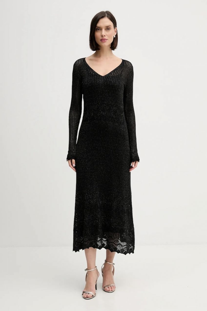 Šaty Hoss Intropia čierna farba, maxi, priliehavé, 6512541