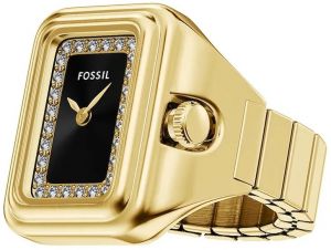 Prsteň s hodinkami Fossil zlatá farba, ES5447