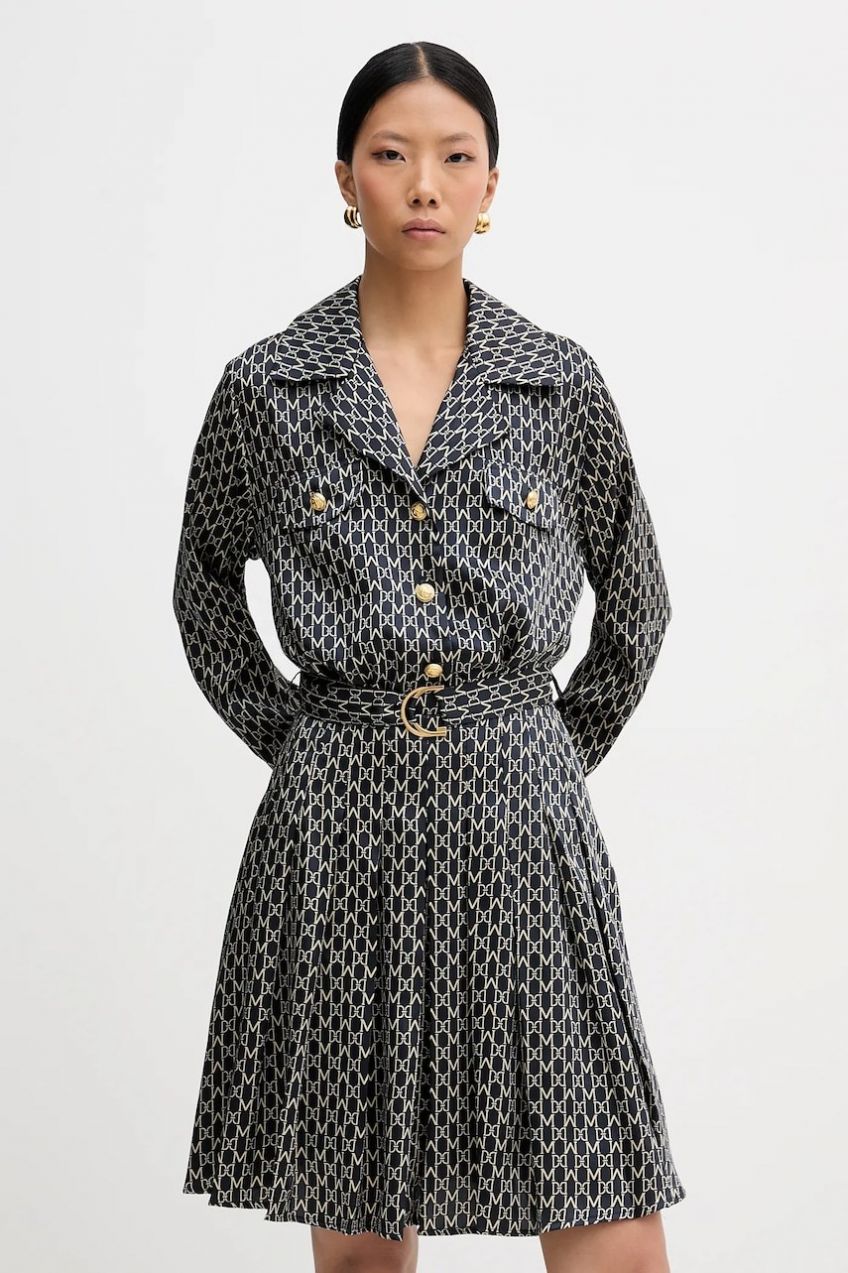 Šaty Marciano by Guess ELIDA tmavomodrá farba, mini, áčkový strih, 6RGK30 7435A