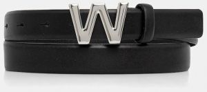 Kožený opasok Weekend Max Mara AWEST čierna farba, 2615501034600